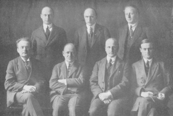 Die Teilnehmer des internationalen Sechsmeister-Turniers in Kopenhagen, 1923